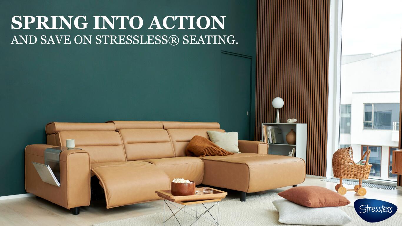 Big savings on select Stressless® recliners, sofas, loveseats & sectionals