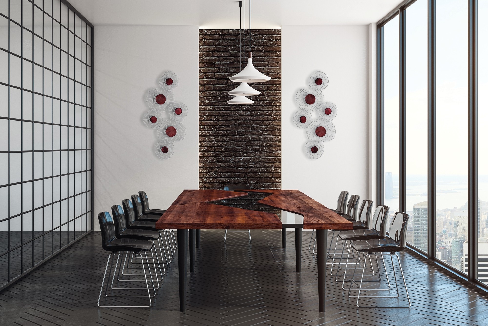 Spokes Steel Wall Art by Artisan House at Sedlak Interiors