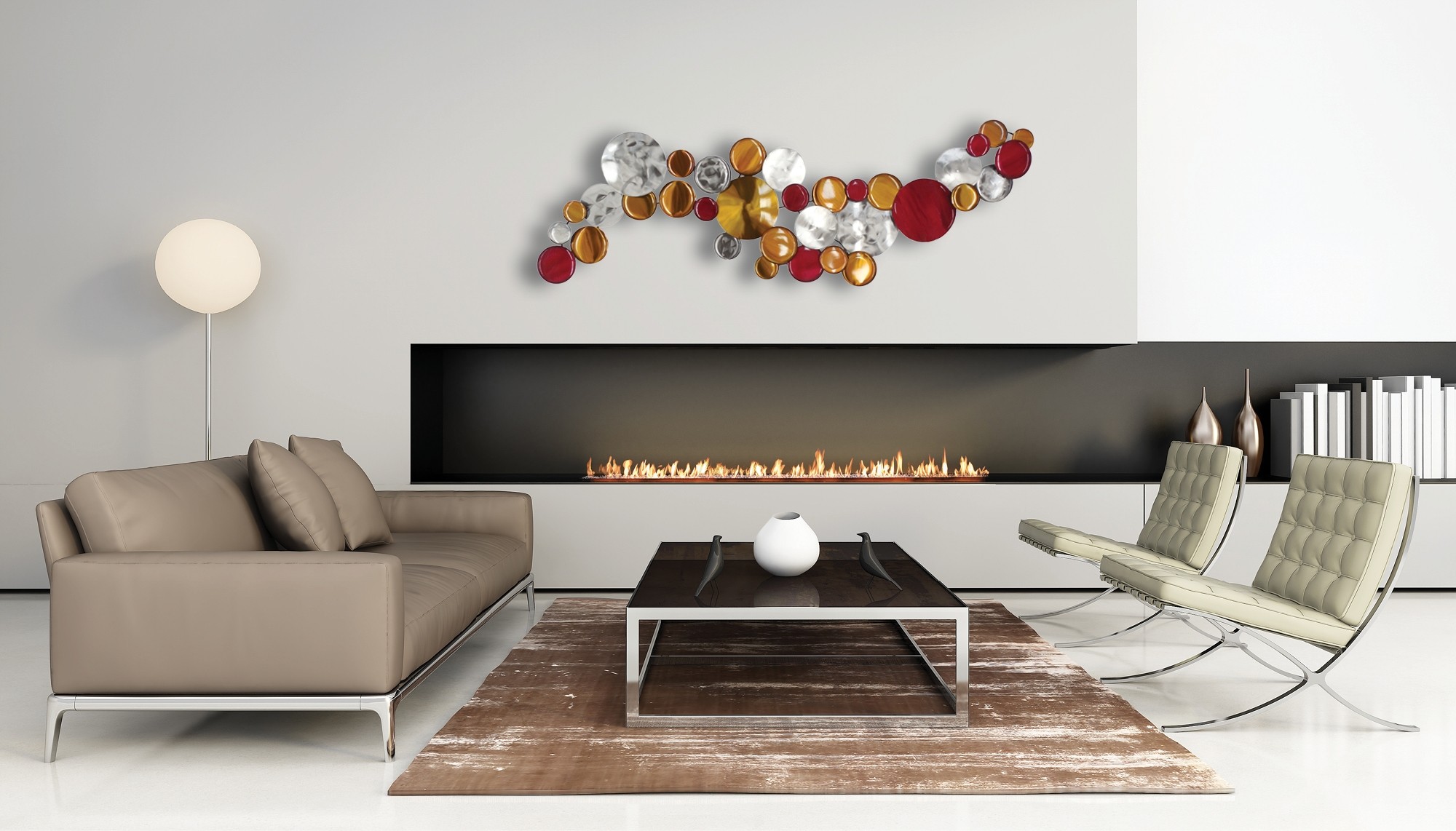 Bubbles Steel Wall Art by Artisan House at Sedlak Interiors