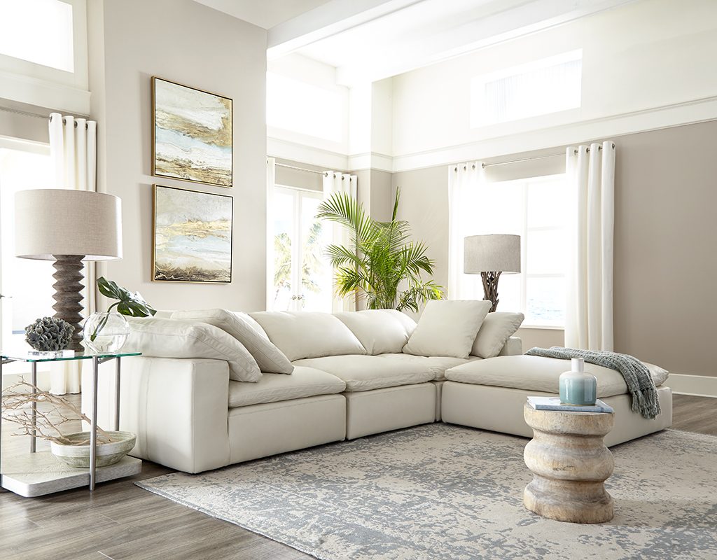Omnia leather sectional hot sale