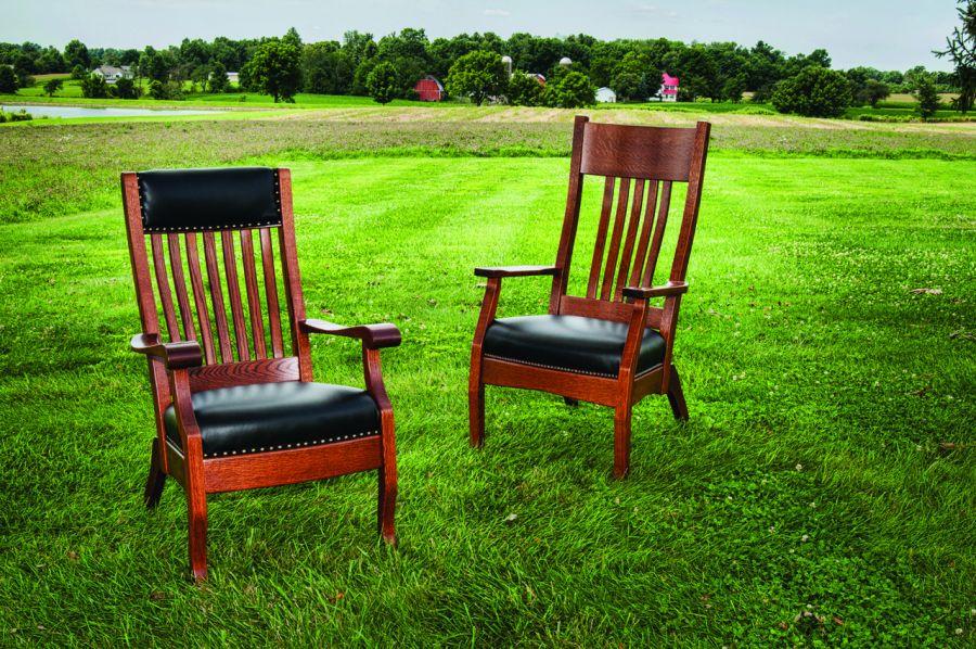 Buckeye Leather & Wood Chairs