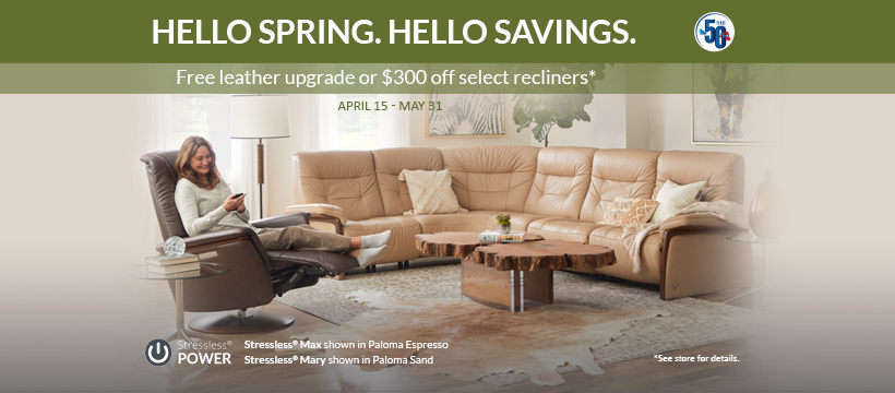 Save hundreds during the Stressless Leather Upgrade Event