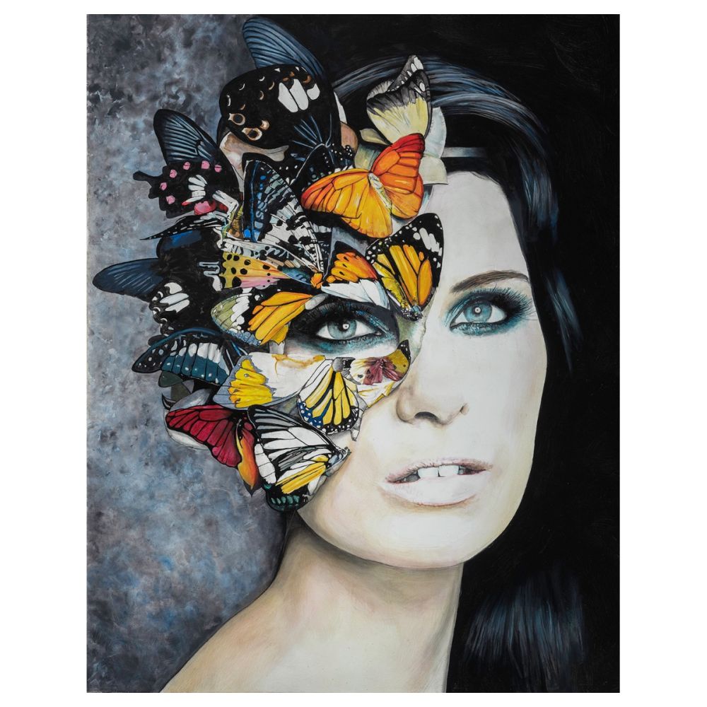 RFA Decor Painting of Woman & Butterflies