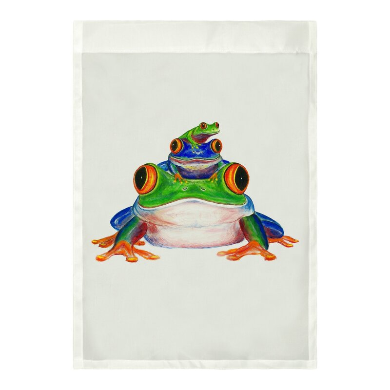Stacked Frogs Polyester Flag