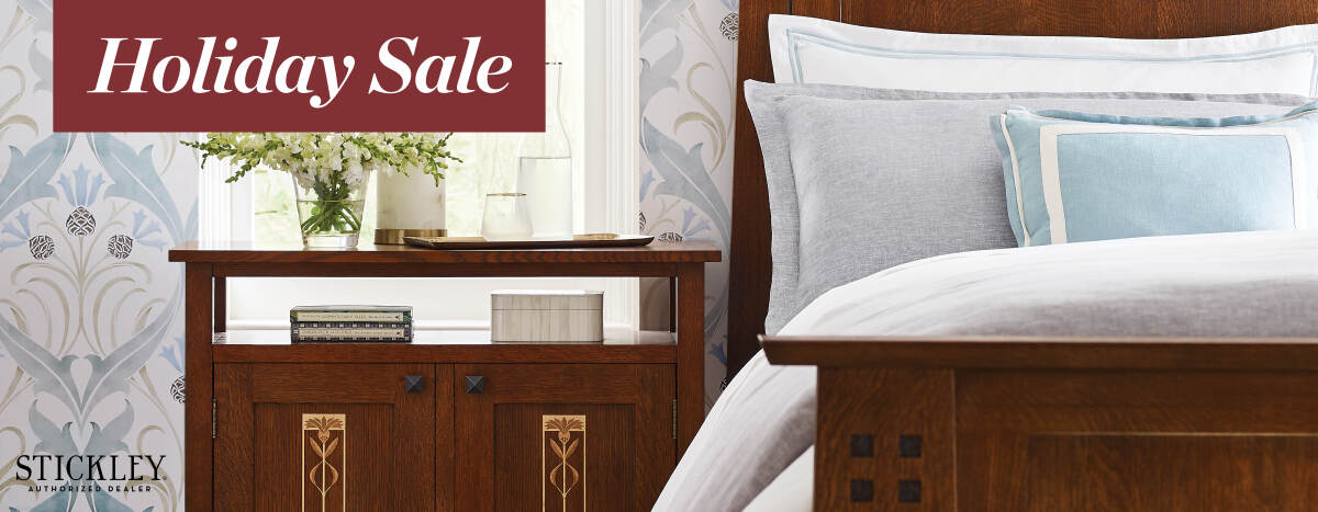 Save 40% off all Stickley furniture during the Stickley Holiday Sale