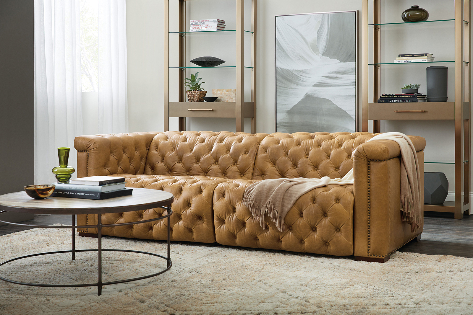 Hooker Savion Reclining Motion Leather Sofa