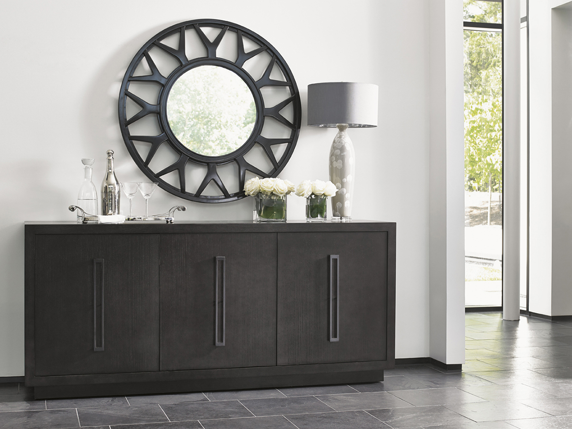 Lexington Console Table and Mirror at Sedlak Interiors